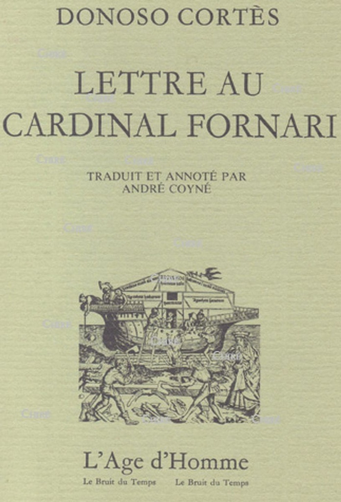 Lettre au Cardinal Fornari