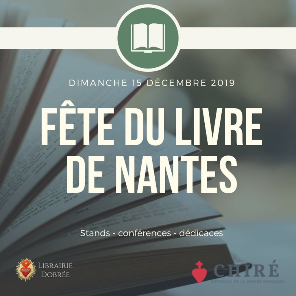 Grande Fête du livre à Nantes (7ème Edition) le dimanche 15 décembre 2019