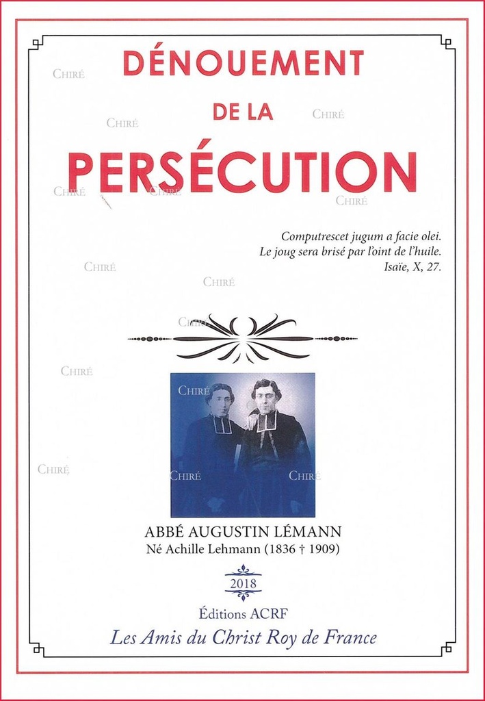 Dénouement de la persécution