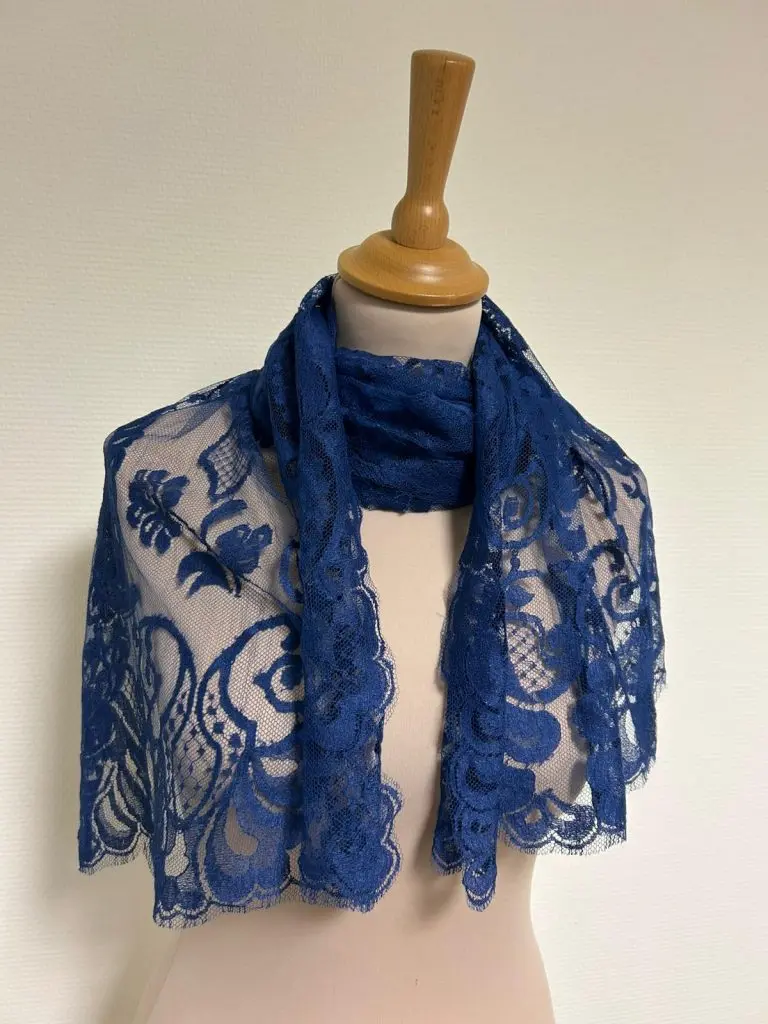 Mantille Etole rectangulaire 50 x 170 - Bleue (12000)