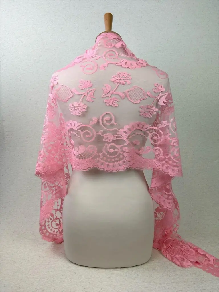 Mantille Etole rectangulaire 50 x 170 - Rose (12000)
