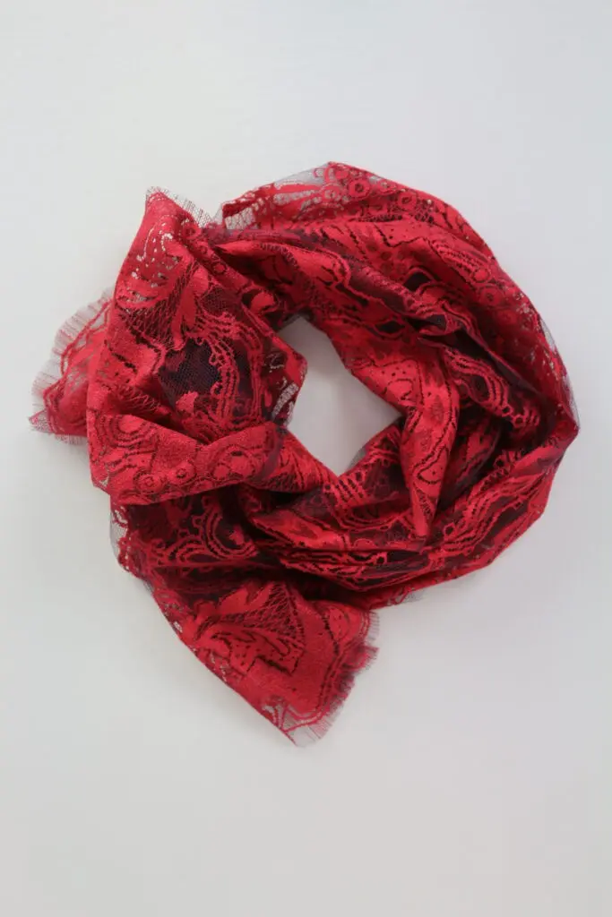 Mantille Etole rectangulaire 50 x 170 - Rouge (12030)
