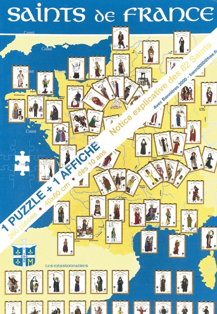 Affiche Saints de France 54 x 80 cm