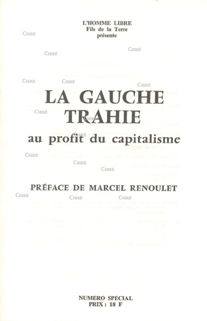 La gauche trahie au profit du capitalisme