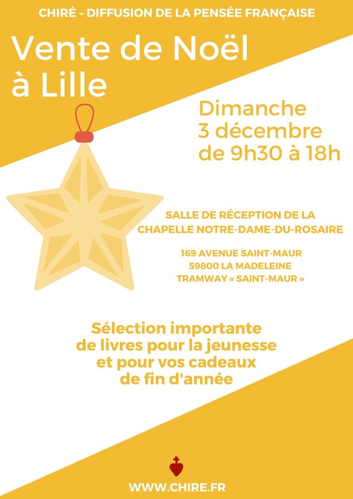 Vente de NOEL le 3 Décembre 2017 à LILLE