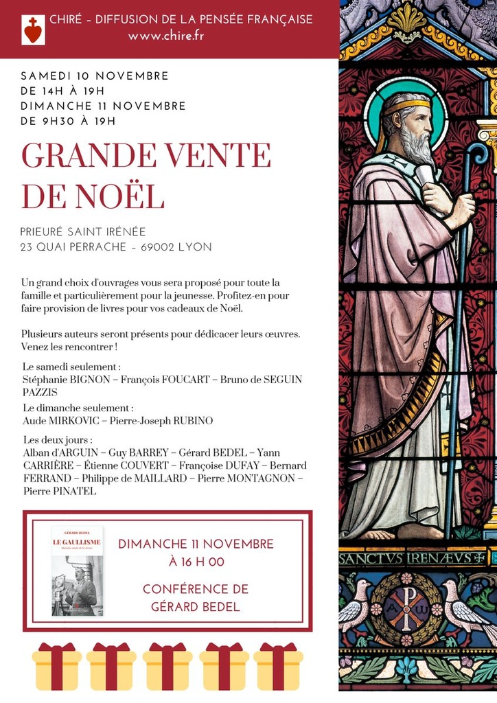 Vente de NOEL les 10 et 11 Novembre 2018 à LYON