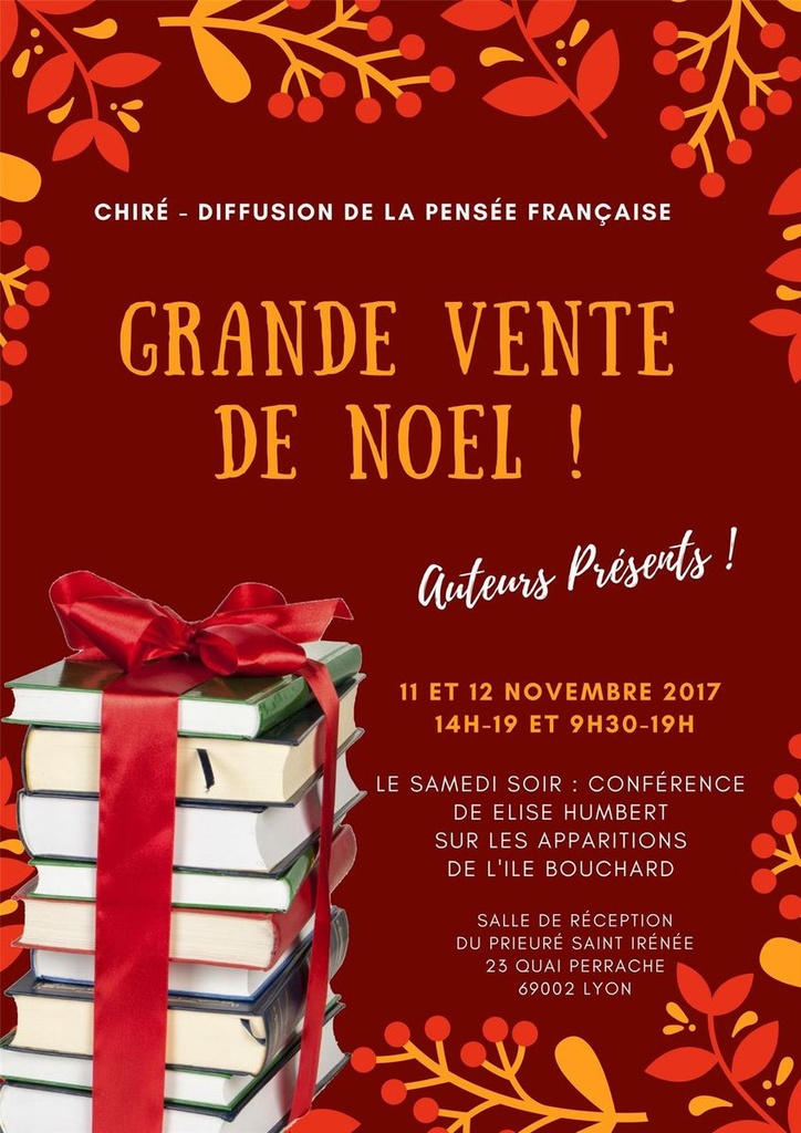 Vente de NOEL les 11 et 12 Novembre 2017 à LYON